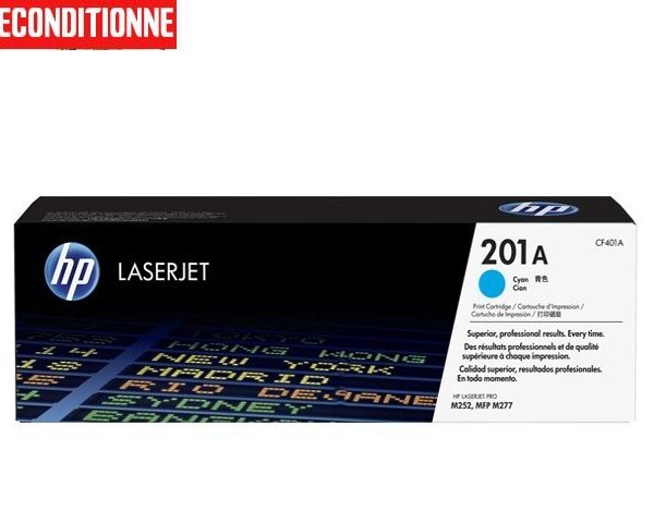 TONER HP 201A CYAN CF401 POUR HP LJ 252, MFP M277 RECOND
