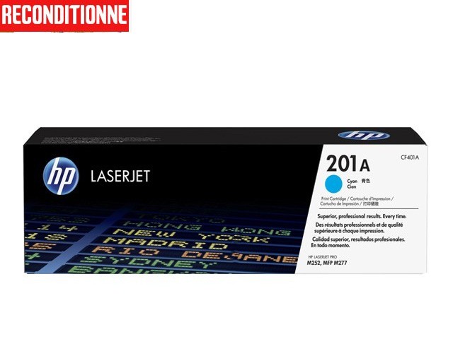 TONER HP 201A CYAN CF401 POUR HP LJ 252, MFP M277 RECOND