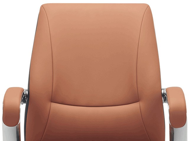 FAUTEUIL DOSSIER BAS PU YS2302B GX005 ORANGE+YS019 MARRON 72*67*1010