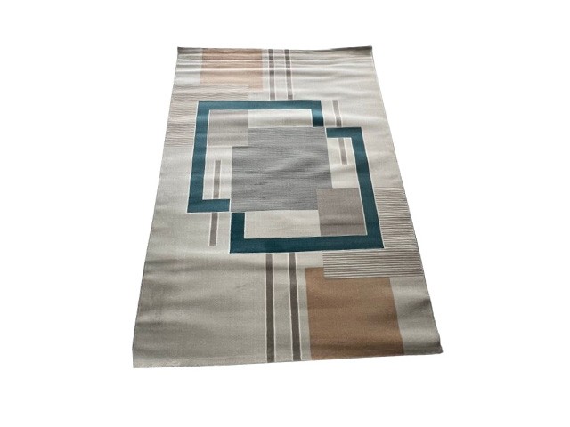 MOQUETTE REF AGL-14 160X230 COULEUR GRIS/BEIGE/BLEU