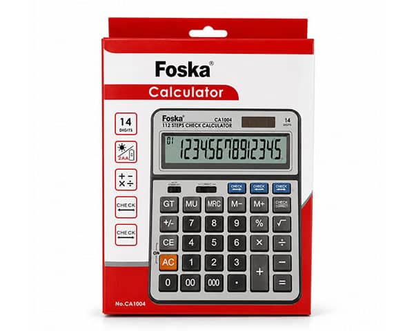 CALCULATRICE 14 CHIFFRES GM FOSKA CA2004 SOLAIRE