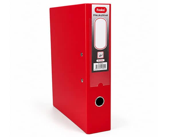 CLASSEUR LEV PVC A4 FC SIZE ROUGE W9401