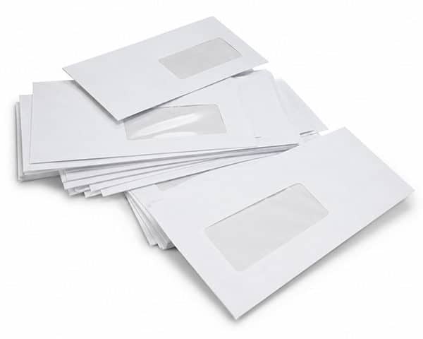 ENVELOPPE 11X22 BLANCHE A FENETRE 15203229-14 75 grs