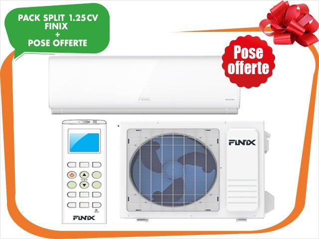 SPLIT 1.25CV FINIX INVERTER FINIX-09DBC 9000BTU GAZ R410+POSE OFFERTE