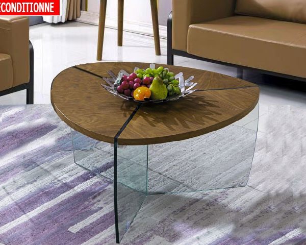 TABLE BASSE CT933 MARRON 800x800x410 RECOND
