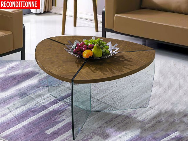 TABLE BASSE CT933 MARRON 800x800x410 RECONDITIONNEE