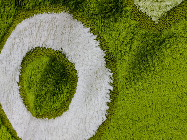 MOQUETTE GM DE LUXE GL 300*200 VERT BLANC RECONDITIONNE