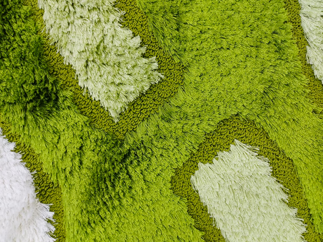 MOQUETTE GM DE LUXE GL 300*200 VERT BLANC RECONDITIONNE