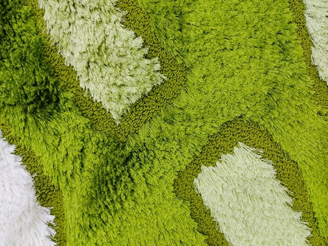 MOQUETTE GM DE LUXE GL 300*200 VERT BLANC RECONDITIONNE