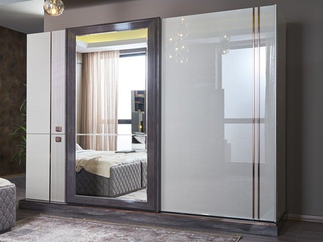 ARMOIRE CHAMBRE A COUCHER 180X200 DANTE PORTES COULISSANTES
