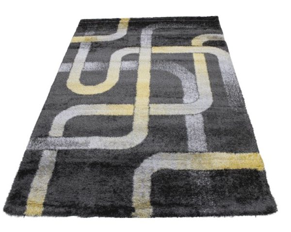 MOQUETTE MM DE LUXE 160X230 P897A ANTHRACITY YELLOW