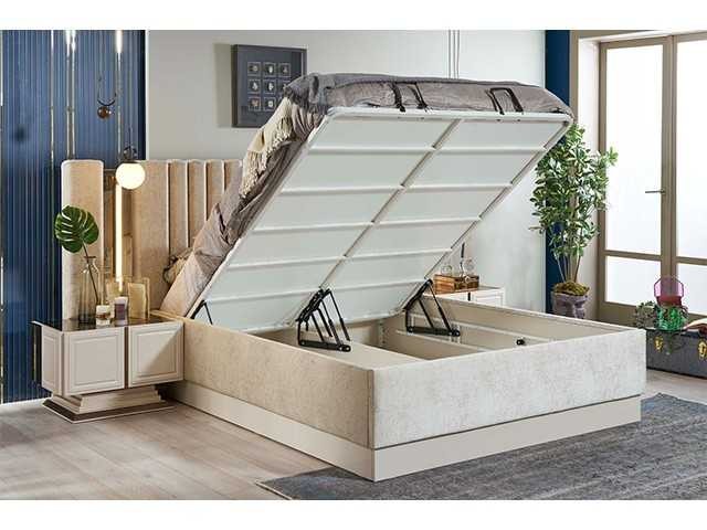 CHAMBRE A COUCHER 180X200 COMPLETE FELIX PORTES BATTANTES BEIGE