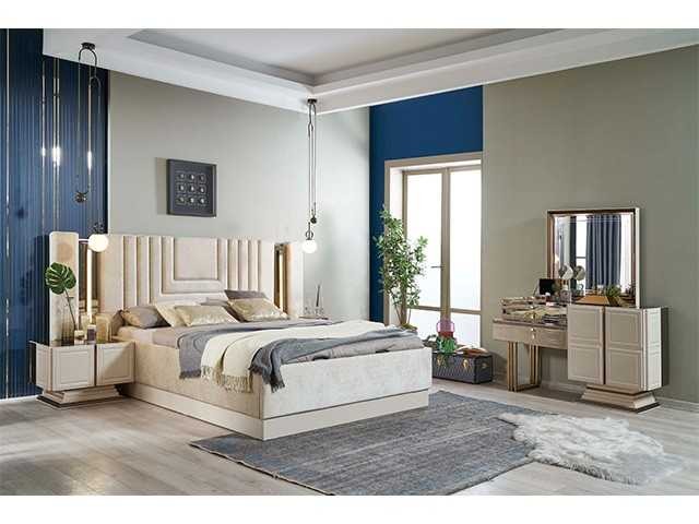 CHAMBRE A COUCHER 180X200 COMPLETE FELIX PORTES BATTANTES BEIGE