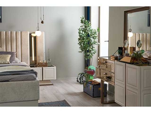 CHAMBRE A COUCHER 180X200 COMPLETE FELIX PORTES BATTANTES BEIGE