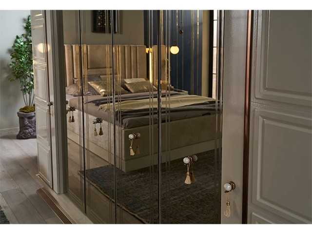 CHAMBRE A COUCHER 180X200 COMPLETE FELIX PORTES BATTANTES BEIGE