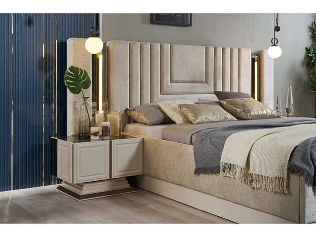 CHAMBRE A COUCHER 180X200 COMPLETE FELIX PORTES BATTANTES BEIGE