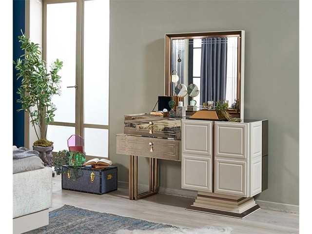 CHAMBRE A COUCHER 180X200 COMPLETE FELIX PORTES BATTANTES BEIGE