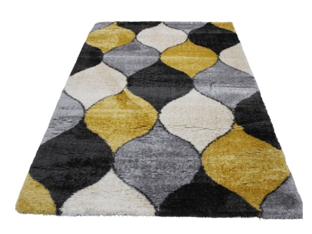 MOQUETTE MM DE LUXE 160X230 P313D GRIS YELLOW