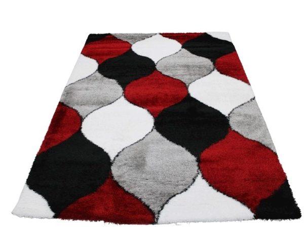 MOQUETTE MM DE LUXE 160X230 P313D GRIS RED