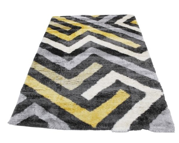 MOQUETTE MM DE LUXE 160X230 P826A ANTHRACITY YELLOW