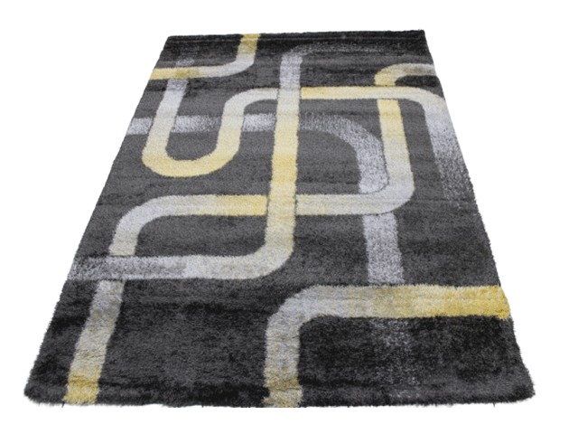 MOQUETTE MM DE LUXE 160X230 P897A ANTHRACITY YELLOW