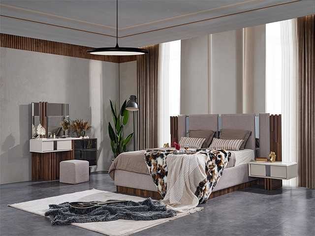 CHAMBRE A COUCHER 180X200 COMPLETE PREO PORTES BATTANTES