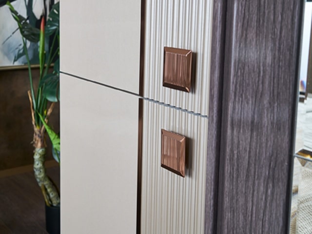 CHAMBRE A COUCHER 180X200 COMPLETE DANTE PORTES COULISSANTES