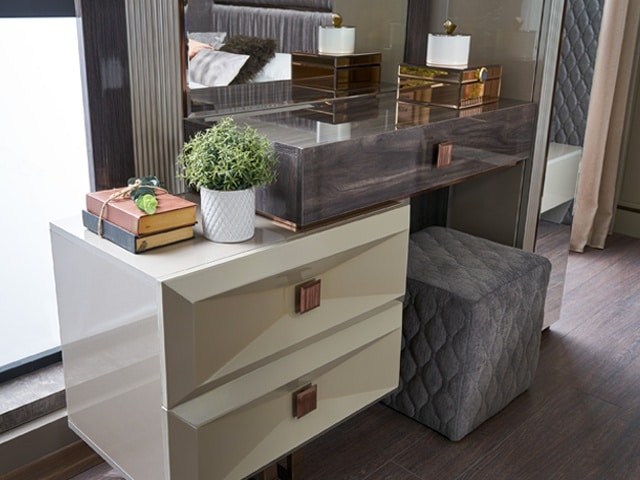 CHAMBRE A COUCHER 180X200 COMPLETE DANTE PORTES COULISSANTES