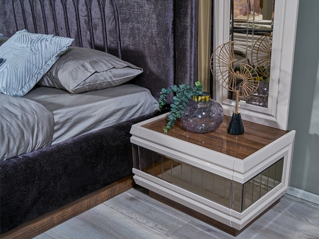 CHAMBRE A COUCHER 180X200 COMPLETE LARISSA PORTES BATTANTES