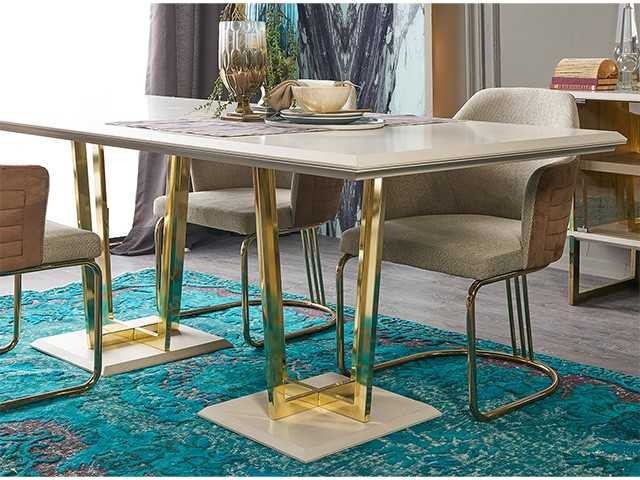 MEUBLE TV VERONA 180*243*55+BUFFET+MIRROIR+TAM 6 PLACES BEIGE/MARRON