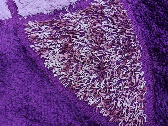 MOQUETTE GM DE LUXE REF GL 300*200 MAUVE CLAIR ET FONCE RECONDITION 2