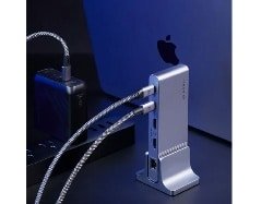 Hub USB-C 12-en-1 Pro S avec Base AAPADHUBPROSGY GRIS