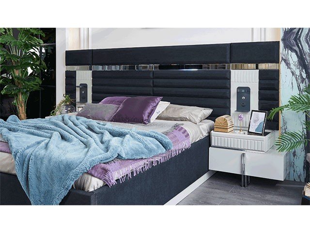 CHAMBRE A COUCHER 180X200 COMPLETE LAGOS PORTES BATTANTES