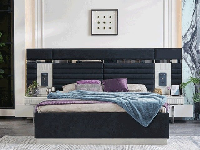 CHAMBRE A COUCHER 180X200 COMPLETE LAGOS PORTES BATTANTES