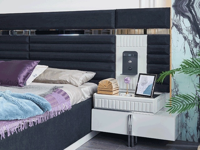 CHAMBRE A COUCHER 180X200 COMPLETE LAGOS PORTES BATTANTES