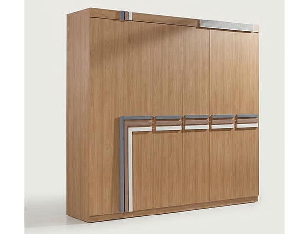 ARMOIRE CHAMBRE A COUCHER 1096 6 PORTES RED OAK 8020 2716X618X2350