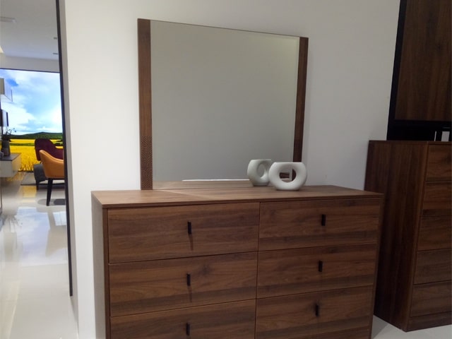 CHAMBRE A COUCHER 180X200 REF 0112 SANS ARMOIRE DARK WALNU 3106