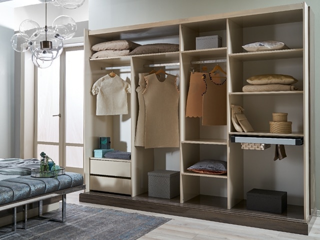 CHAMBRE A COUCHER 180X200 COMPLETE VALENTINA PORTES COULISSANTES