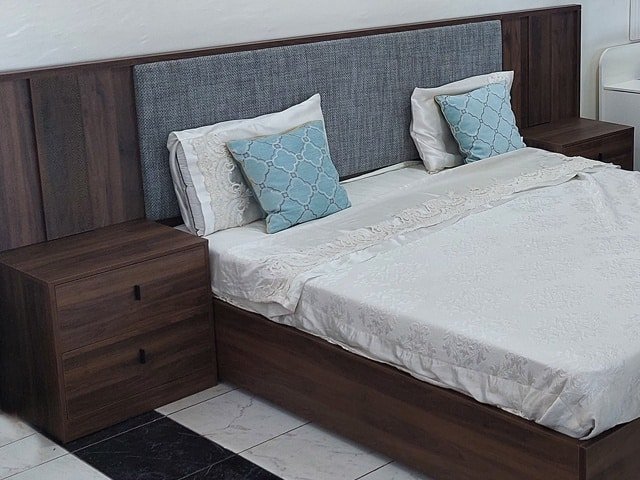 CHAMBRE A COUCHER 180X200 REF 0112 PORTES BATTANTES DARK WALNU 3106