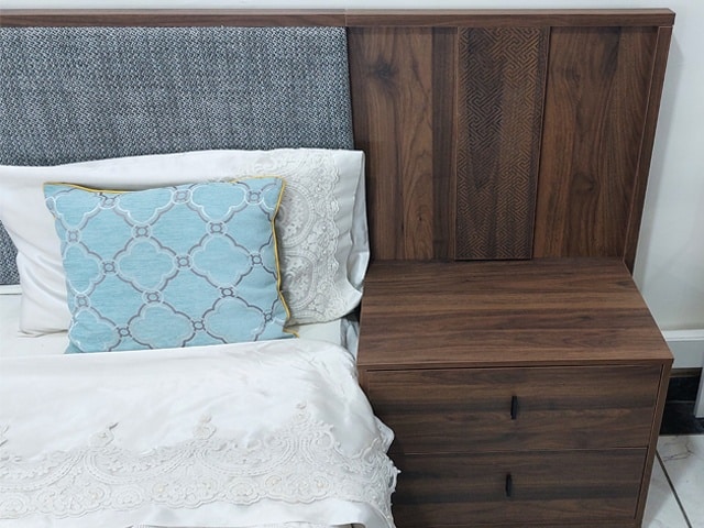 CHAMBRE A COUCHER 180X200 REF 0112 PORTES BATTANTES DARK WALNU 3106