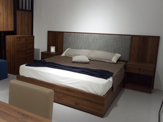 CHAMBRE A COUCHER 180X200 REF 0112 PORTES BATTANTES DARK WALNU 3106