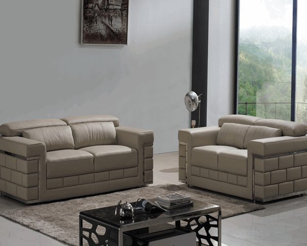SALON CUIR 6 PLACES FM212 CARMEN CLR GRIS FONCE SX-09