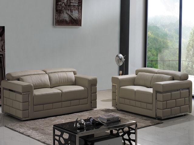 SALON CUIR 6 PLACES FM212 CARMEN CLR BEIGE SJ36