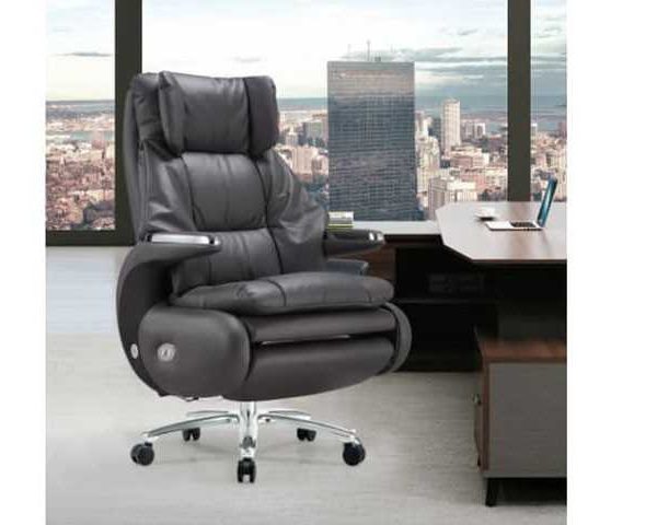 FAUTEUIL PRESIDENT ELECTRIC MASSAGE CUIR A026 NOIR-2530