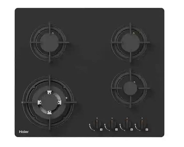PLAQUE CUISSON ENCASTRABLE 4 FEUX 60X60 A GAZ HAIER HOB 765B NOIR