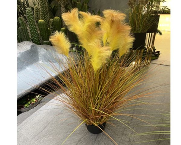 FLEURS DE DECORATION REF 6 90CM COULEUR JAUNE