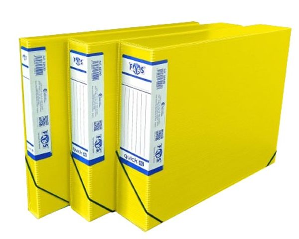 BOITE DE CLASSEMENT EN PLASTIQUE DOS 60 FABS COULEUR ASSORTIES 32560