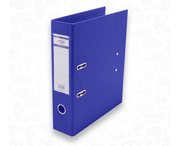 CLASSEUR LEV PVC A4 75 mm FABS AVEC PERFO DOS 75 BLEU REF 34203