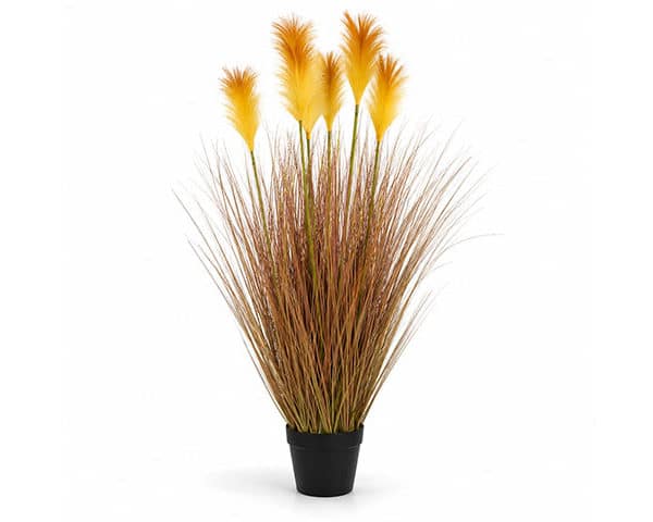 FLEURS DE DECORATION REF 7 118CM COULEUR JAUNE SAUMON