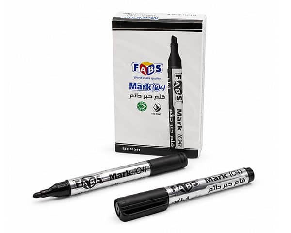 MARQUEUR PERMANENT BISEAUTE NOIR FABS REF 81241